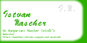 istvan mascher business card